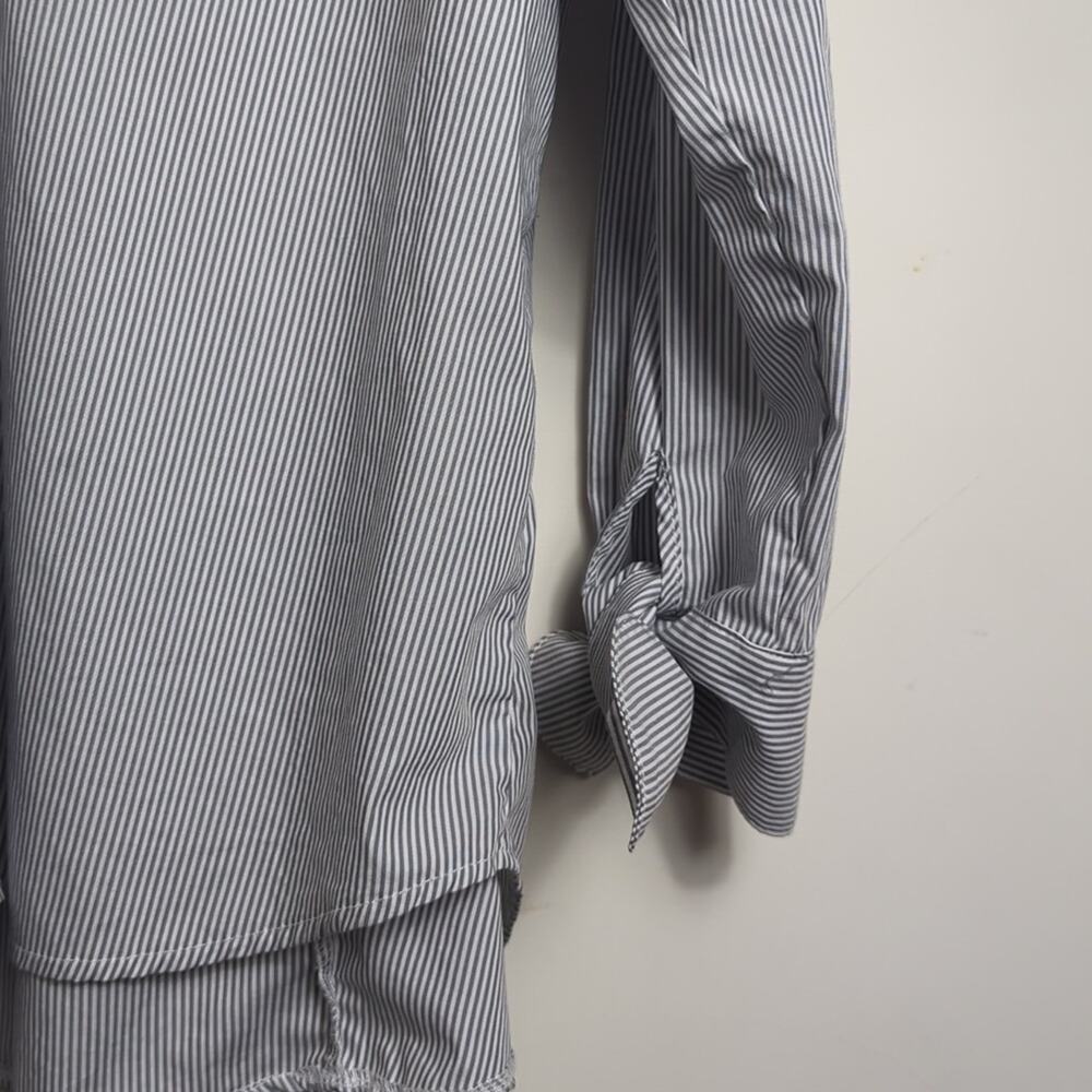 Prairie Button Down Split Double Collar Cotton St… - image 5